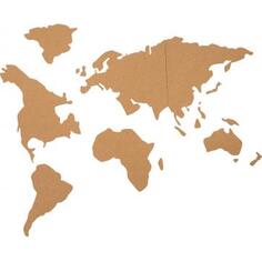 Доска пробковая «Карта мира Пазл» 90х40