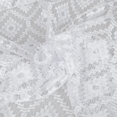 Тюль п/м сетка жаккард 150 см цвет белый