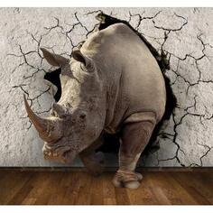 Фотообои 3D Flizart «Носорог», флизелиновые, 300x280 см