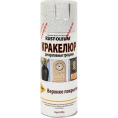 Краска аэрозольная кракелюр Rustoleum верхнее покрытие цвет белый 0.34 кг