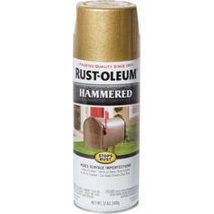 Краска аэрозольная молотковая по ржавчине цвет золотой 340 г Rust Oleum