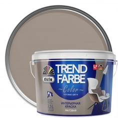 Краска для стен и потолков Trend Farbe цвет Платиново-серый 2.5 л Dufa