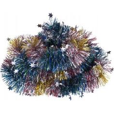 Гирлянда мультиколор со звёздами Царь Елка