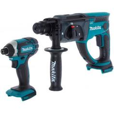 Набор электро инструментов Makita DLX2166ZJ, перфоратор и ударный шуруповёрт, 18В Li-ion, без АКБ