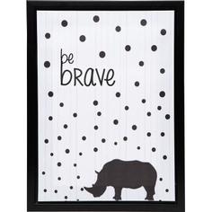 Картина на холсте в раме «Be brave» 30х40 см