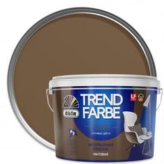 Краска для стен и потолков Trend Farbe цвет Шоколад 1 л Dufa