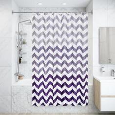 Штора для ванной комнаты Zigzag, 180x200 см, полиэстер Swensa