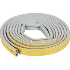 Уплотнитель для окон и дверей Axton D-профиль 6 м, цвет серый