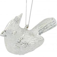 Украшение ёлочное ErichKrause Decor «Птица серебряная», 11 см, пластик, цвет серебристый