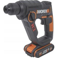 Перфоратор аккумуляторный SDS-Plus Worx WX390.1, 20 В Li-ion 2x2 Ач, 1.2 Дж