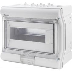Щит пластиковый Hager Vector на 10 модулей, IP65