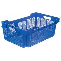 Ящик полимерный многооборотный 60х40х22 см, пластик цвет синий