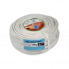 Провод Альфакабель ПВС 4x2.5, 100 м, ГОСТ