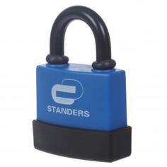 Замок с автоматическим запиранием Standers, пластиковое покрытие, 50 мм, чугун