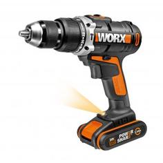 Дрель-шуруповерт аккумуляторная ударная Worx WX372, 20 В Li-ion 2x2 Ач