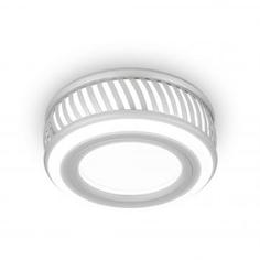 Спот точечный встраиваемый круглый Gauss Backlight BL143 с LED-подсветкой под отверстие 60 мм, 1.5 м², цвет белый матовый