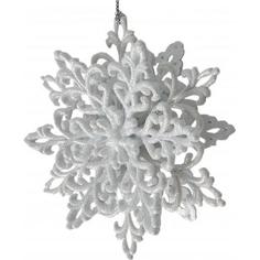 Украшение новогоднее «Снежинка Классика», 4 см, пластик, цвет серебряный матовый