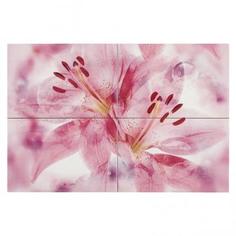 Панно «Lily» 60х40 см цвет розовый