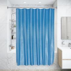 Штора для ванной комнаты «Бриллиант» 180х180 см цвет голубой Вилина