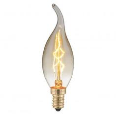 Лампа накаливания Elektrostandard «Эдисон E-C35T» E14 230 В 40 Вт свеча декоративная прозрачная 220 лм, тёплый белый свет
