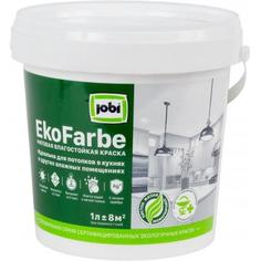 Краска для кухни и ванной Jobi «Ekofarbe», цвет белый, 1 л