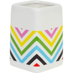 Стакан для зубных щёток Twist керамика цвет мультиколор Fixsen