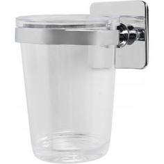 Стакан подвесной для зубных щёток «Square», одинарный, прозрачный Fixsen