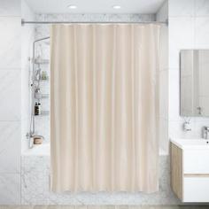 Штора для ванной комнаты «La perla» 180х200 см цвет бежевый Wess