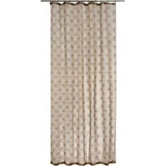 Тюль на ленте «Одуванчик», 150х270 см, орнамент, цвет коричневый