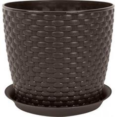 Кашпо Idea Ротанг ø18 h15.8 см v3 л пластик коричневый