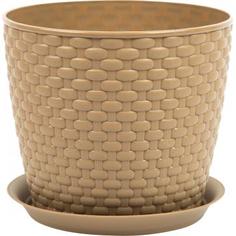 Кашпо Idea Ротанг ø18 h15.8 см v3 л пластик бежевый