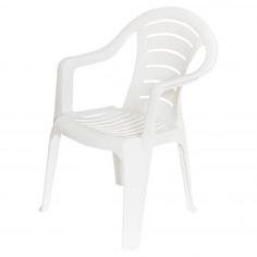 Кресло садовое белое 567x825x578 мм, пластик ТУБА ДУБА