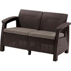 Диван Keter Corfu love seat 128x70x79 см полиротанг коричневый