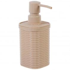 Дозатор для жидкого мыла настольный «Roundy» пластик цвет бежевый Swensa