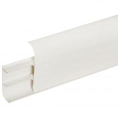 Плинтус напольный ПВХ под покраску 86 мм 2.5 м цвет белый T.Plast