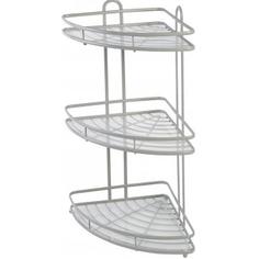 Полка для ванной комнаты Termo SWR-1003 трёхъярусная угловая, металл, цвет серый Swensa