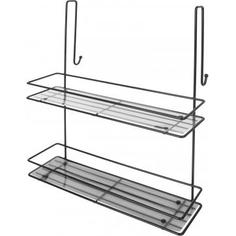 Полка для душевой кабины Caddy SWR-1005 двухъярусная, металл, цвет чёрный Swensa