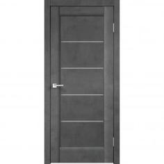 Дверь межкомнатная остеклённая «Сохо», 70x200 см, ПВХ, цвет лофт тёмный, с фурнитурой Velldoris