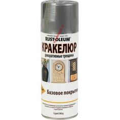 Краска аэрозольная кракелюр Rustoleum базовое покрытие цвет серебряный 0.34 кг
