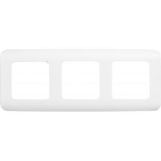 Рамка для розеток и выключателей Lexman Cosy 3 поста, цвет белый