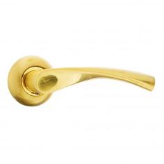 Ручки дверные на розетке Inspire F0120, цинк, цвет матовое/глянцевое золото