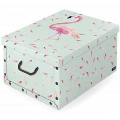 Коробка с ручками Domo Pak Фламинго, 39х50x24 см, картон