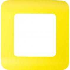 Рамка для розеток и выключателей Lexman Cosy 1 пост, цвет лимон