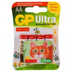 Батарейка алкалиновая GP Ultra AАA 15 А и магнит, 4 шт.