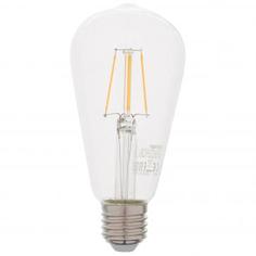 Лампа светодиодная филаментная E27 4 Вт груша прозрачная 470 лм, теплый белый свет Lexman