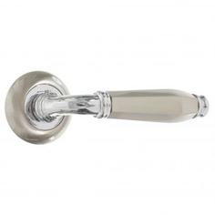 Ручка дверная на розетке ENIGMA RM/HD SN/CP-3, цвет матовый никель/хром Fuaro