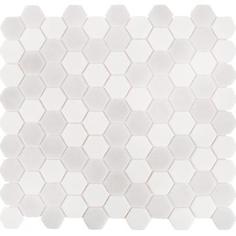 Мозаика стеклянная Hex Antislip 31.7х30.7 см цвет белый/серый Vidrepur