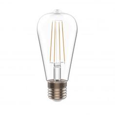 Лампа светодиодная Gauss Basic Filament ST64 E27 220 В 4.5 Вт декоративная прозрачная 470 лм, тёплый белый свет