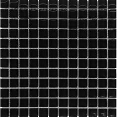 Мозаика стеклянная, черная, 300x300x8 мм