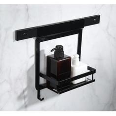 Полка для рейлинга подвесная Lund с 3 крючками цвет чёрный Swensa